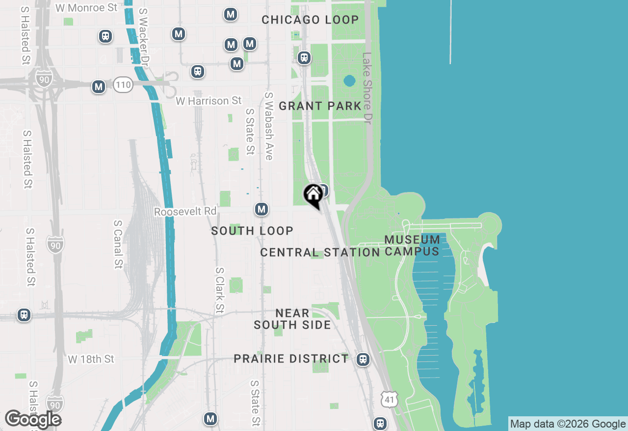 Map of 1201 S Prairie Avenue #3404, Chicago, IL 60605