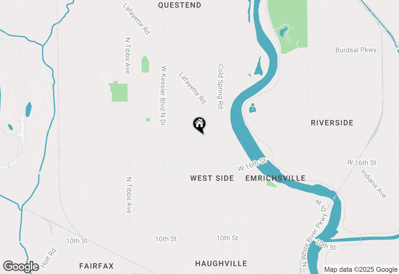 Map of 1845 N Warman Avenue, Indianapolis, IN 46222