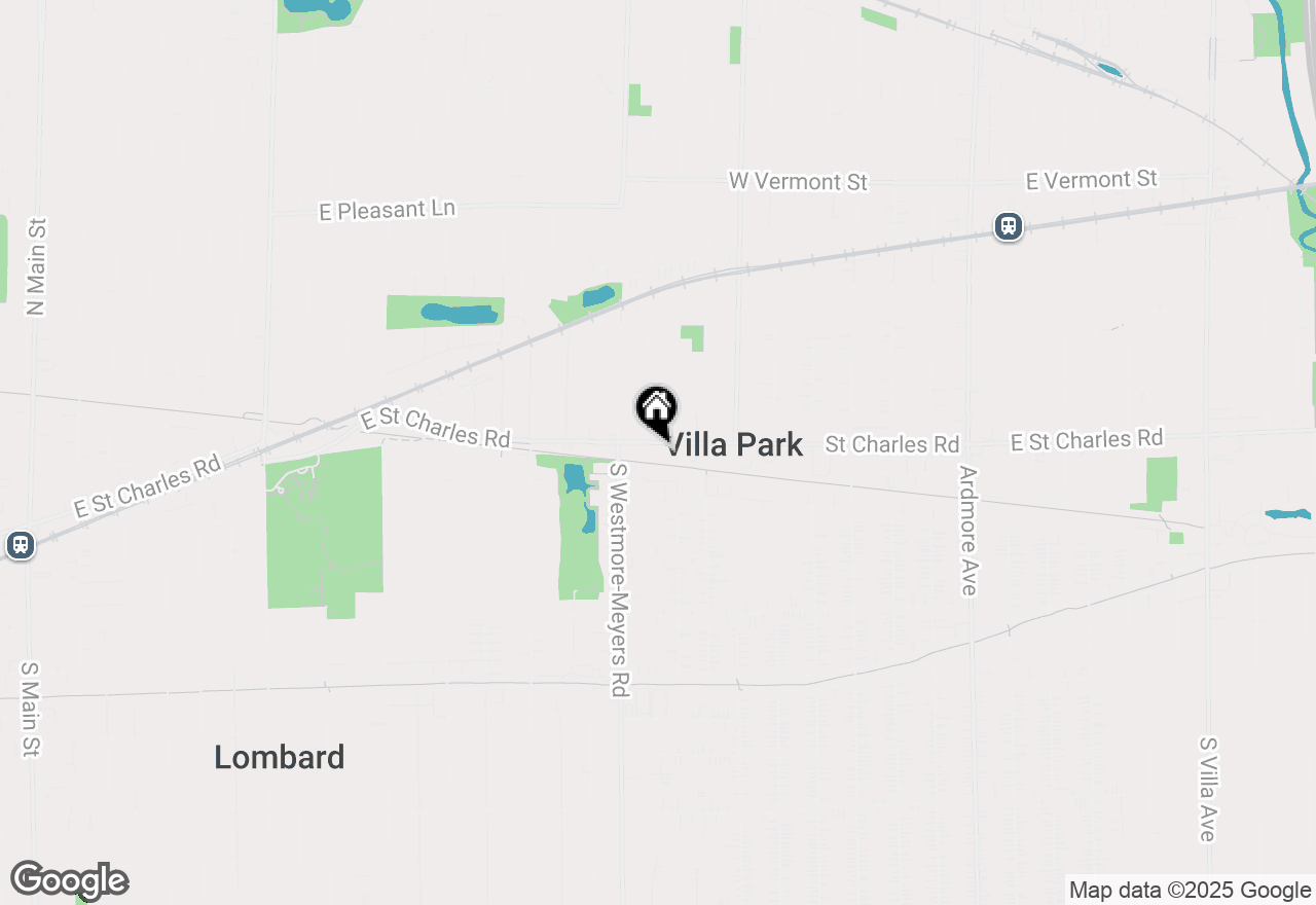 Map of 1033 E St Charles Road, Lombard, IL 60148
