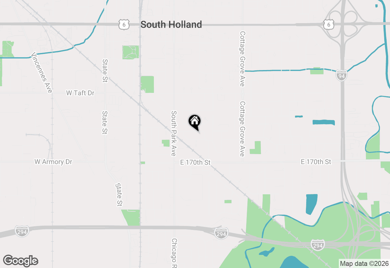 Map of 515 E 168th Place, South Holland, IL 60473