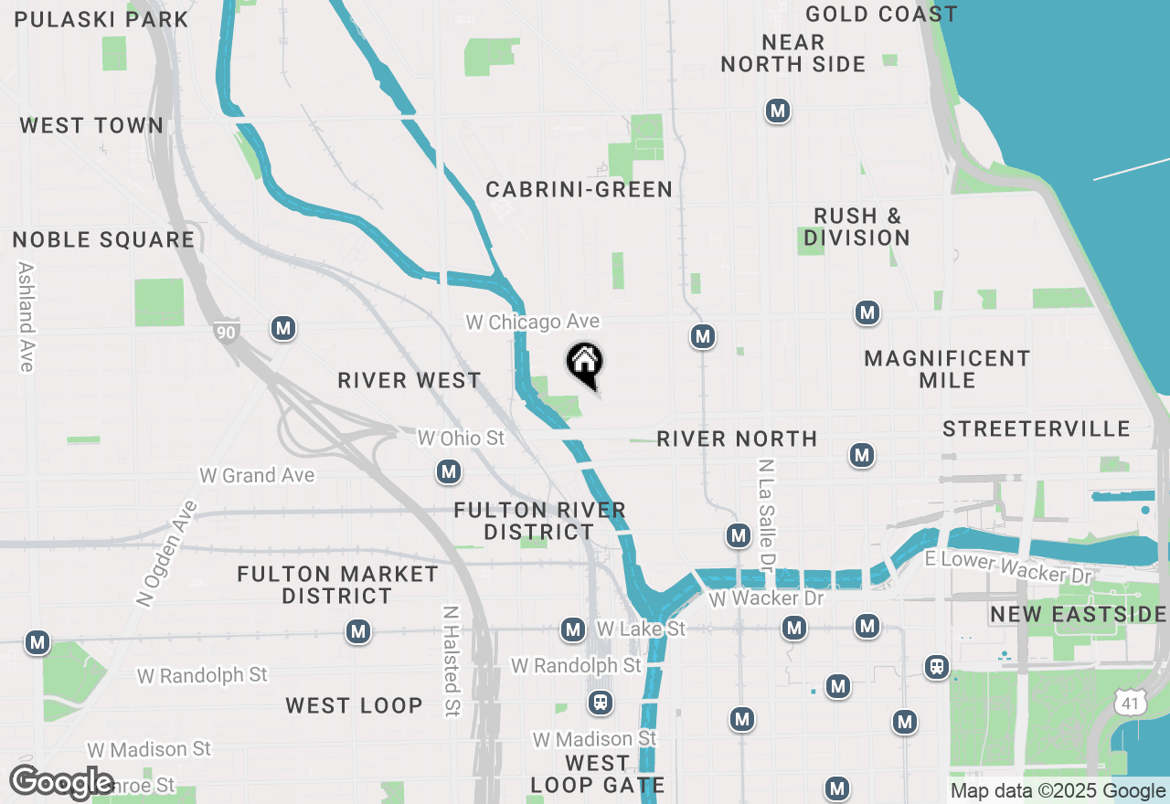 Map of 653 N Kingsbury Street #2302, Chicago, IL 60654