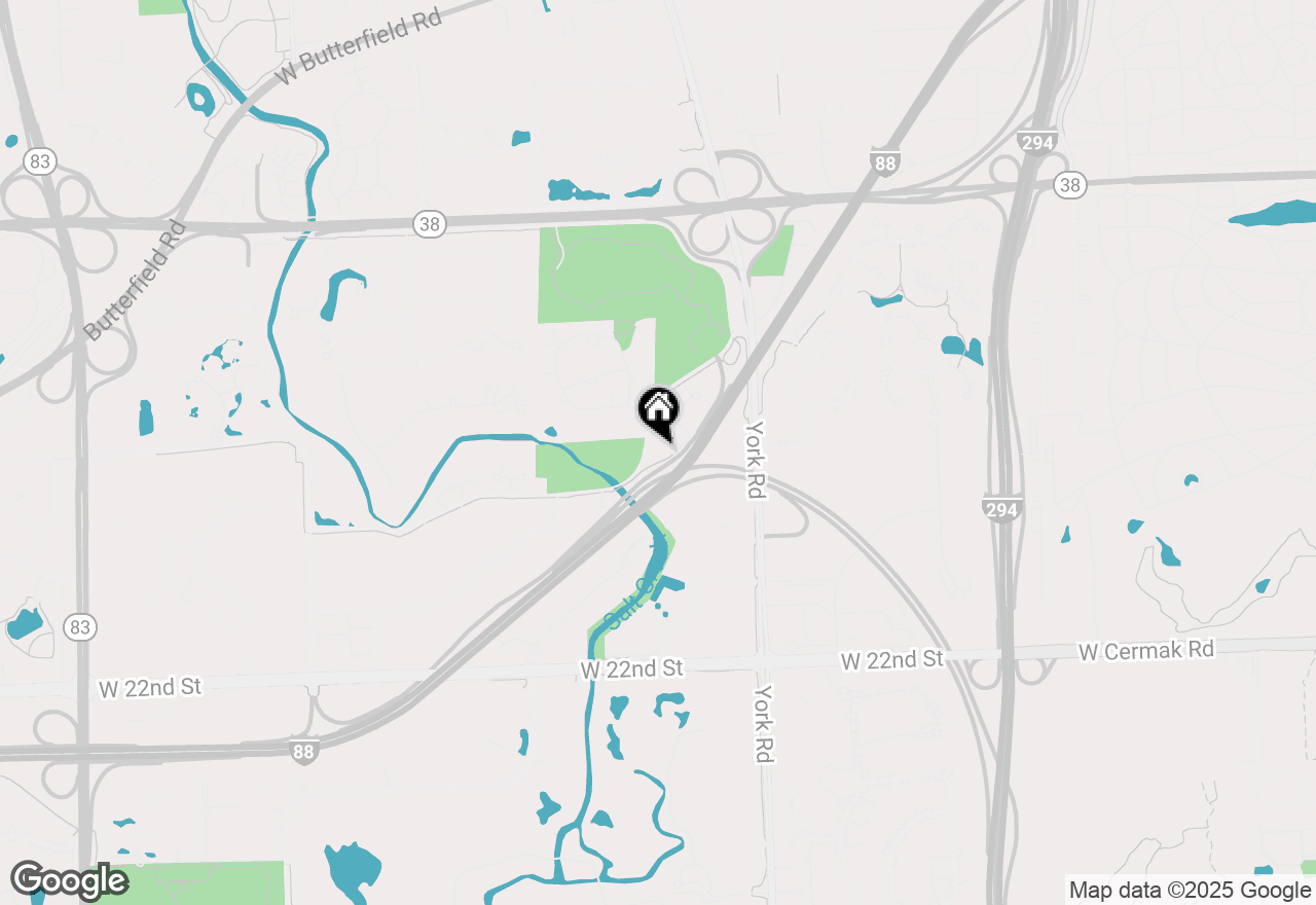 Map of 601-1 Harger Road, Oak Brook, IL 60523