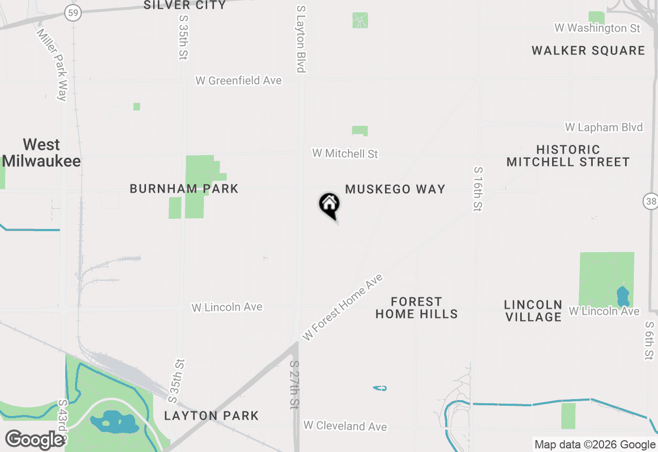 Map of 2021 S 25th St #A, Milwaukee, WI 53204