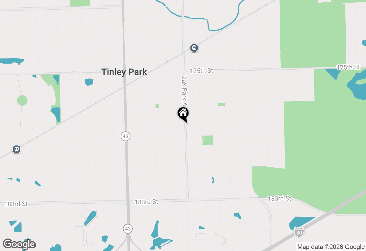 Map of 17812 Oak Park Avenue #2N, Tinley Park, IL 60477