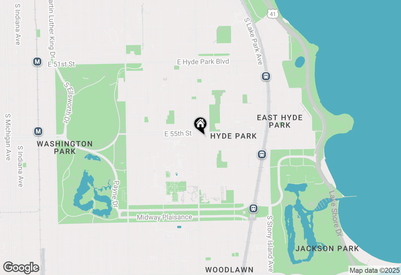 Map of 5515 S Woodlawn Avenue #3S, Chicago, IL 60637