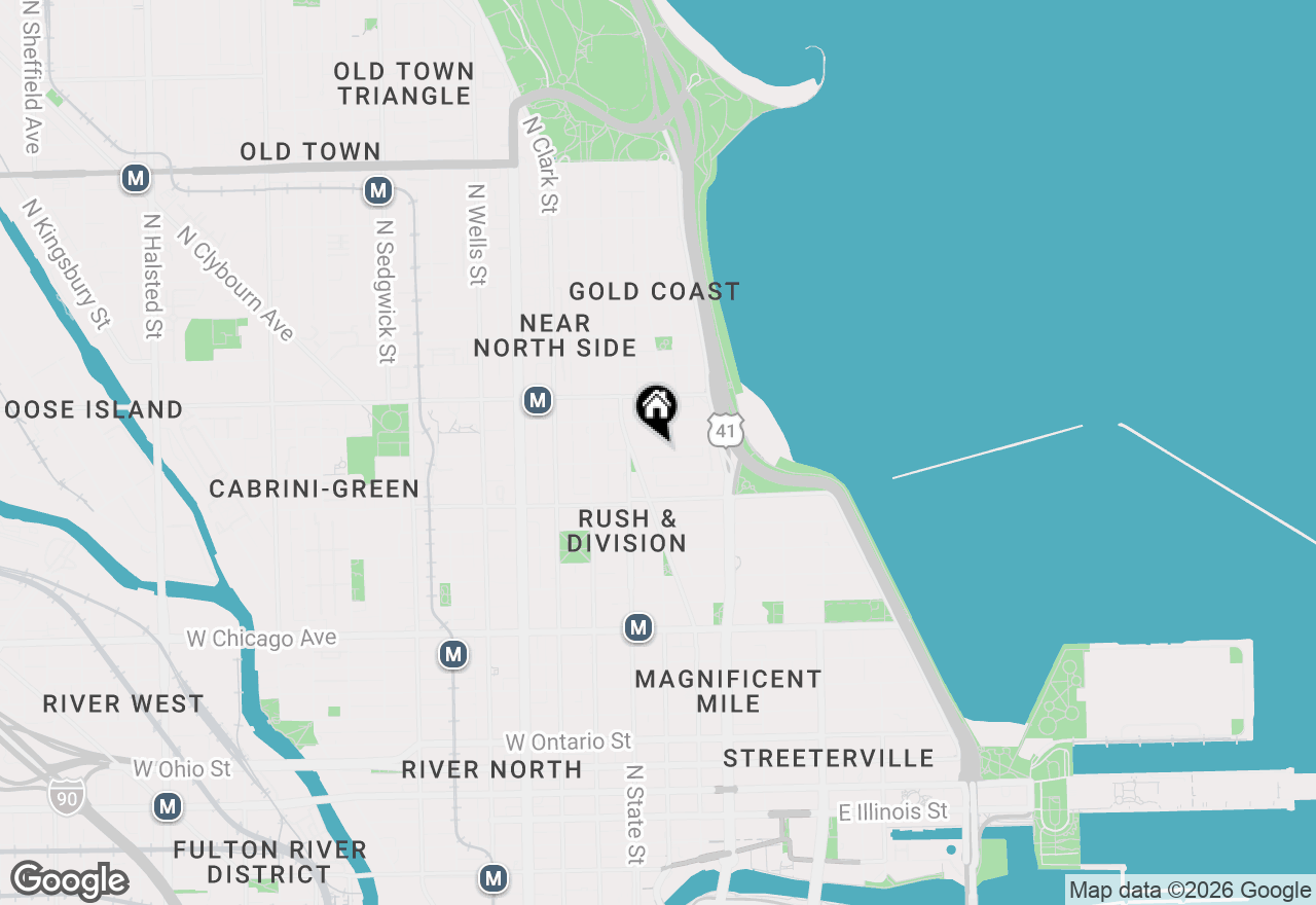 Map of 33 E Cedar Street #19C, Chicago, IL 60611