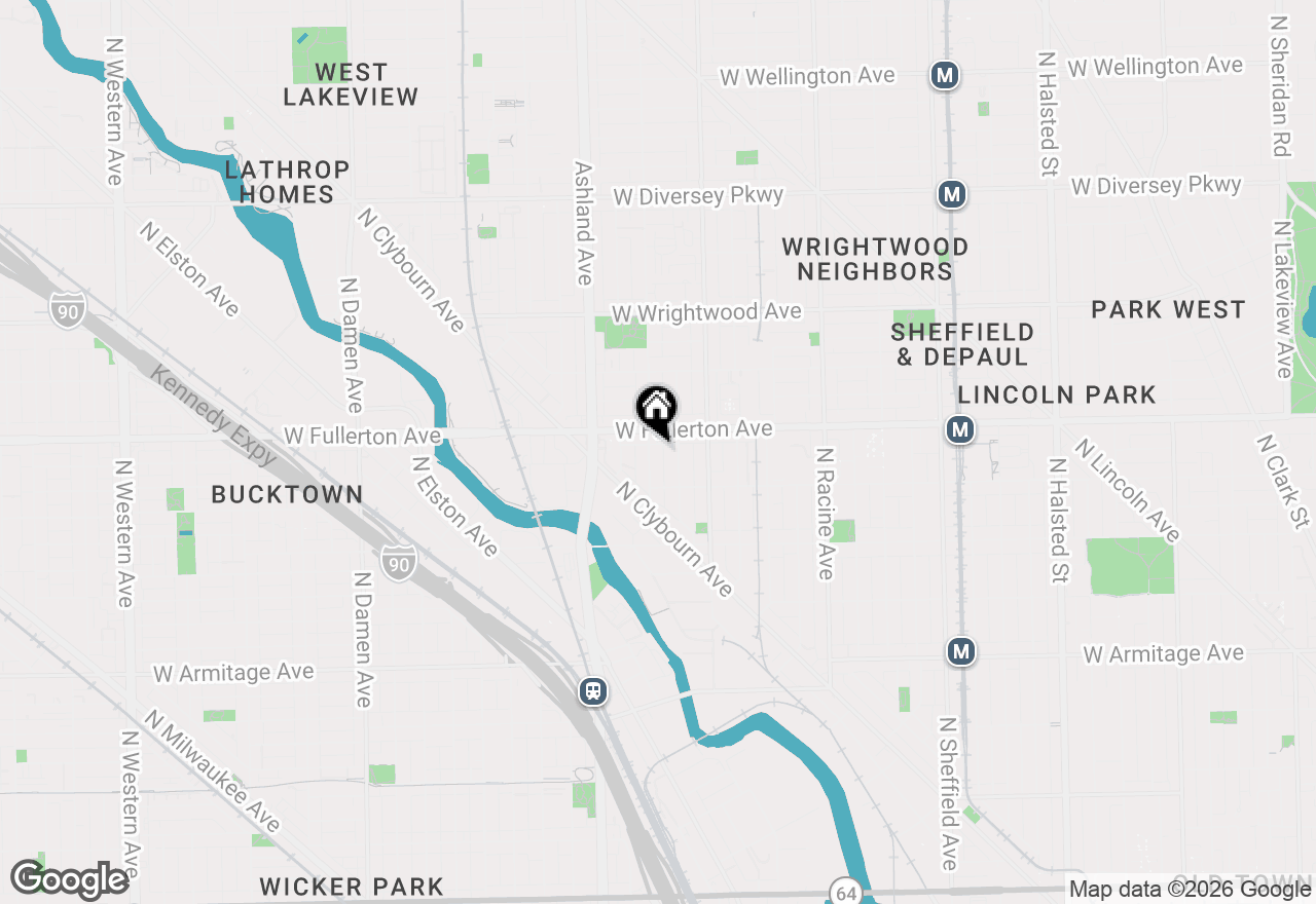 Map of 2343 N Greenview Avenue #102, Chicago, IL 60614