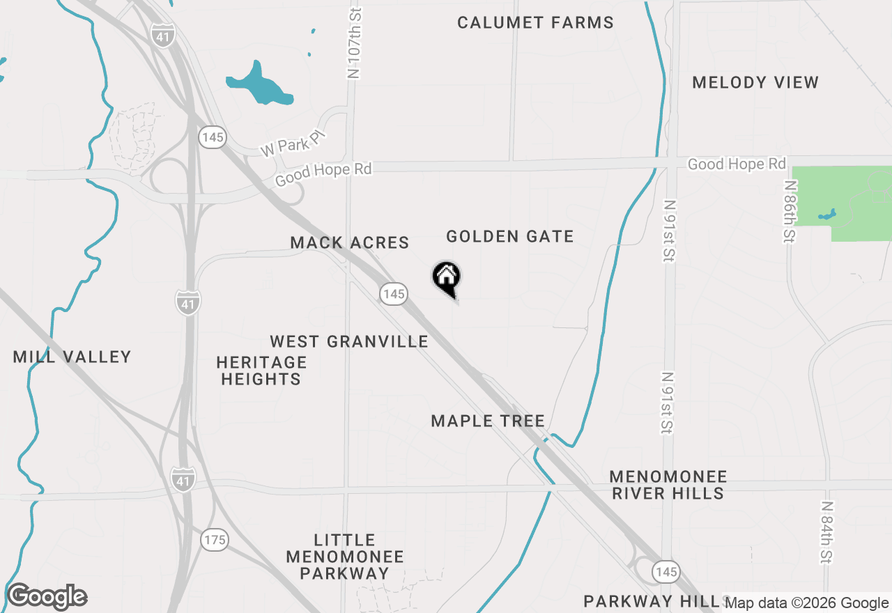 Map of 6845 N 102nd St, Milwaukee, WI 53224