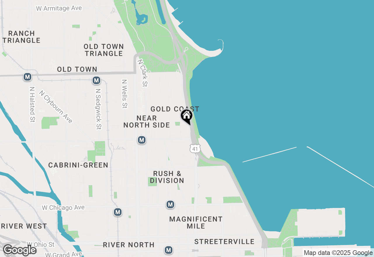 Map of 1240 N Lake Shore Drive #25A, Chicago, IL 60610