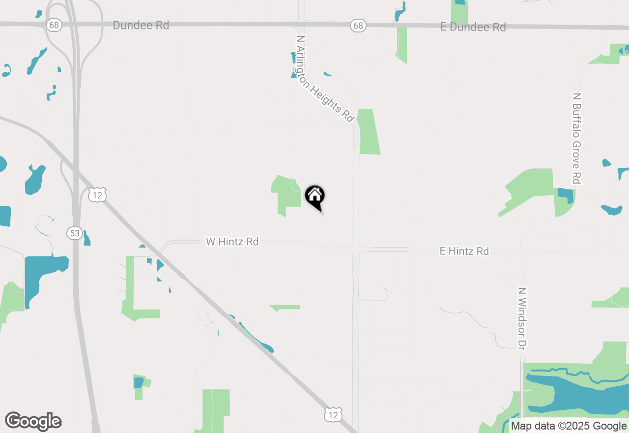 Map of 25 W Brittany Drive, Arlington Heights, IL 60004