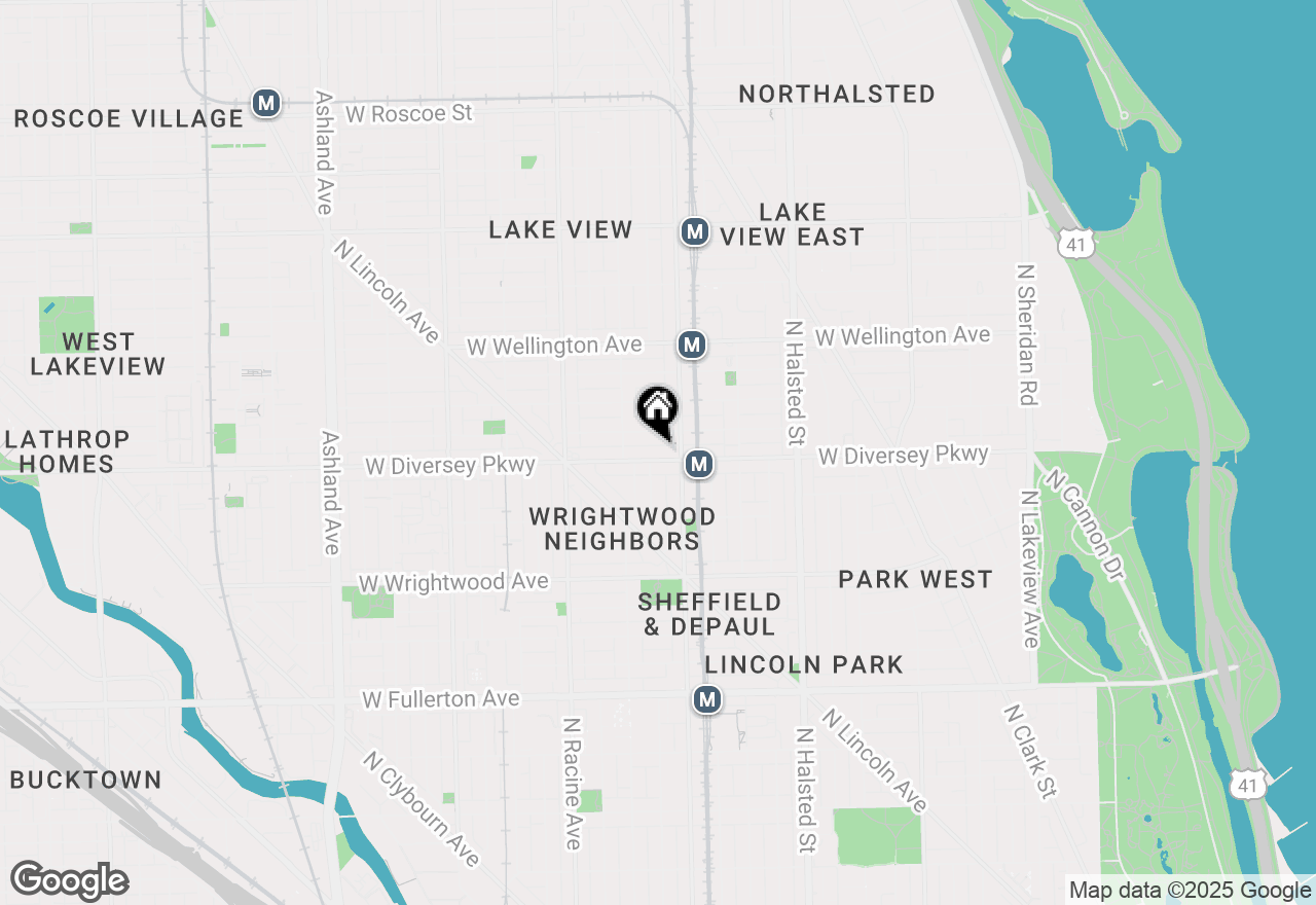 Map of 1022 W Diversey Parkway #3, Chicago, IL 60614