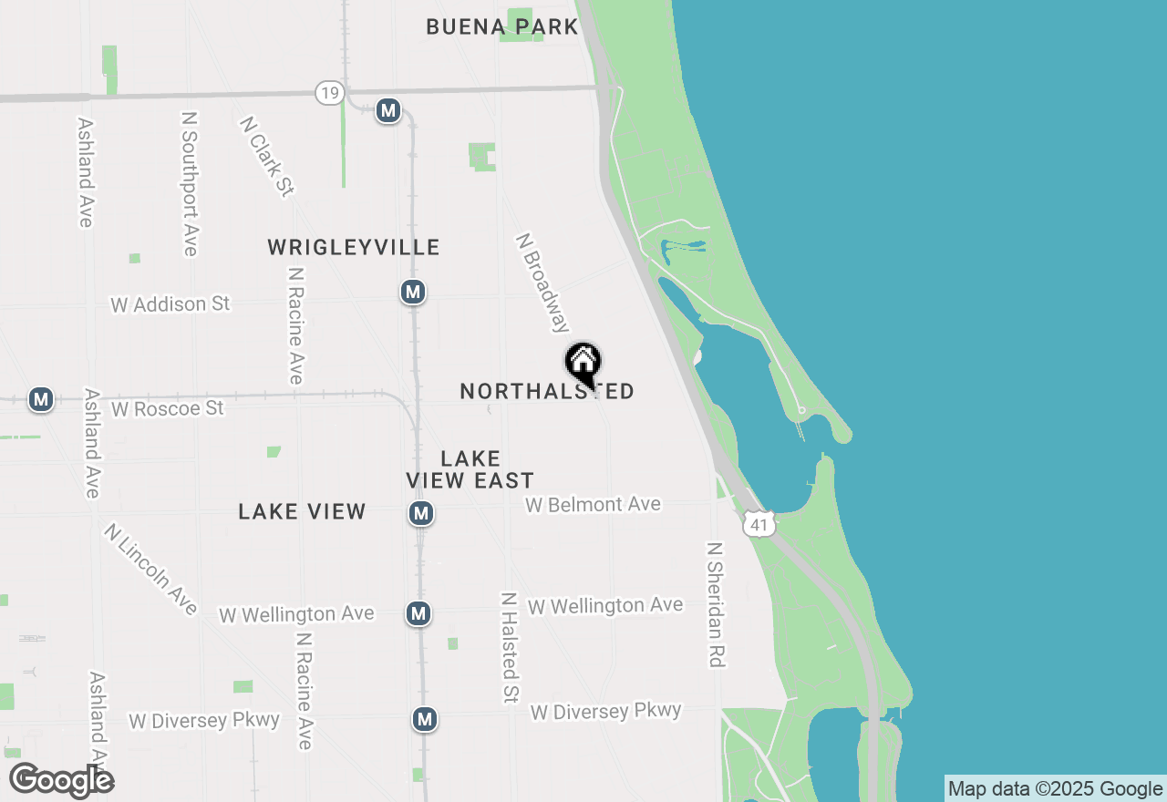 Map of 631 W Roscoe Street #H3, Chicago, IL 60657