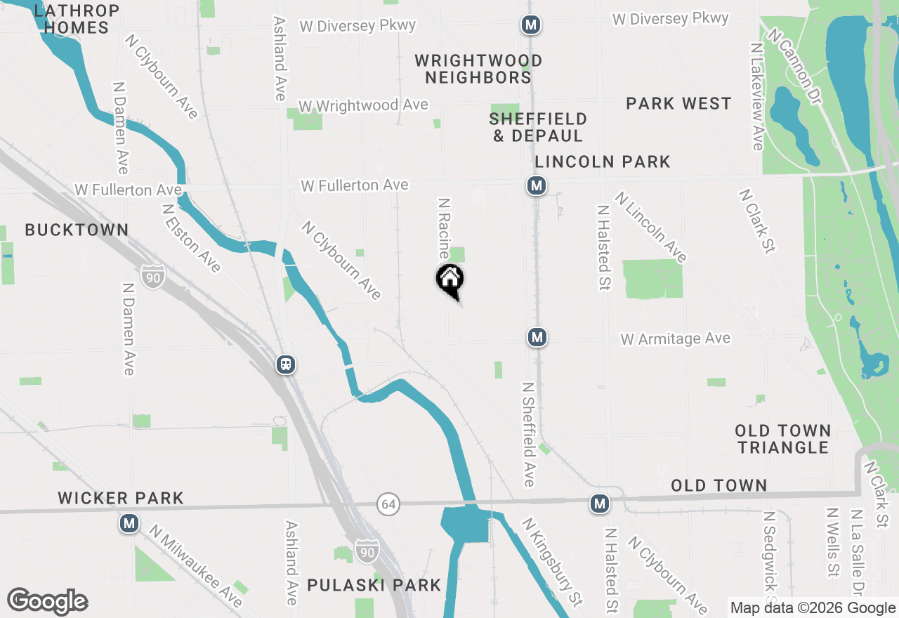 Map of 2053 N Racine Avenue #2S, Chicago, IL 60614