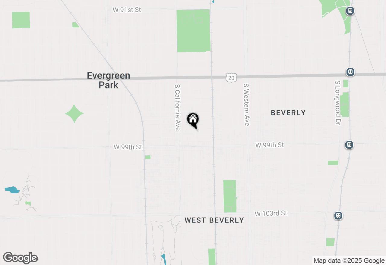 Map of 2705 W 98th Street, Evergreen Park, IL 60805