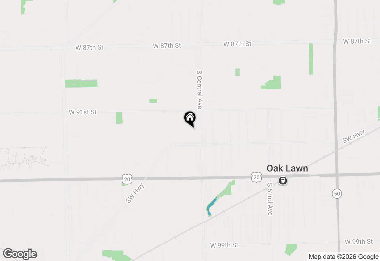 Map of 9204 Parkside Avenue, Oak Lawn, IL 60453