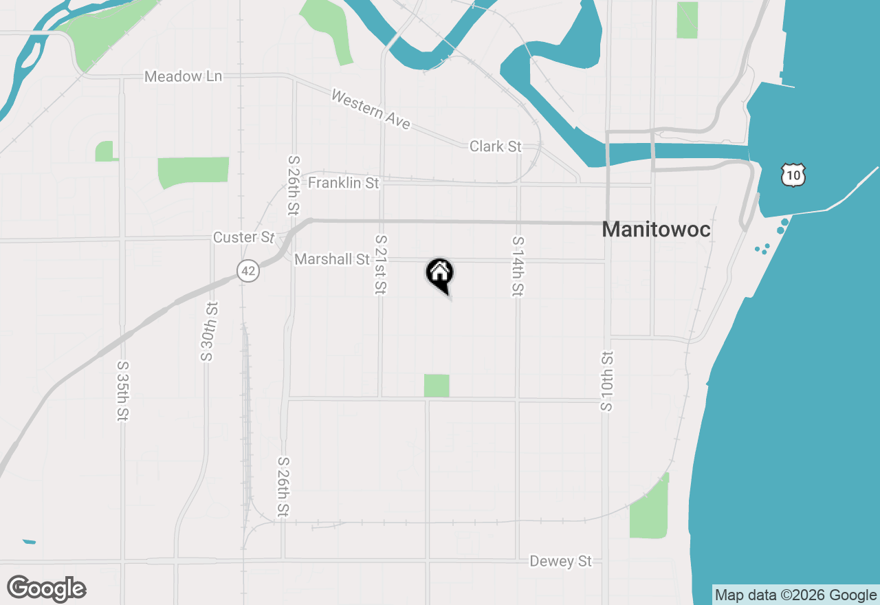 Map of 1711 Hamilton St #1713, Manitowoc, WI 54220