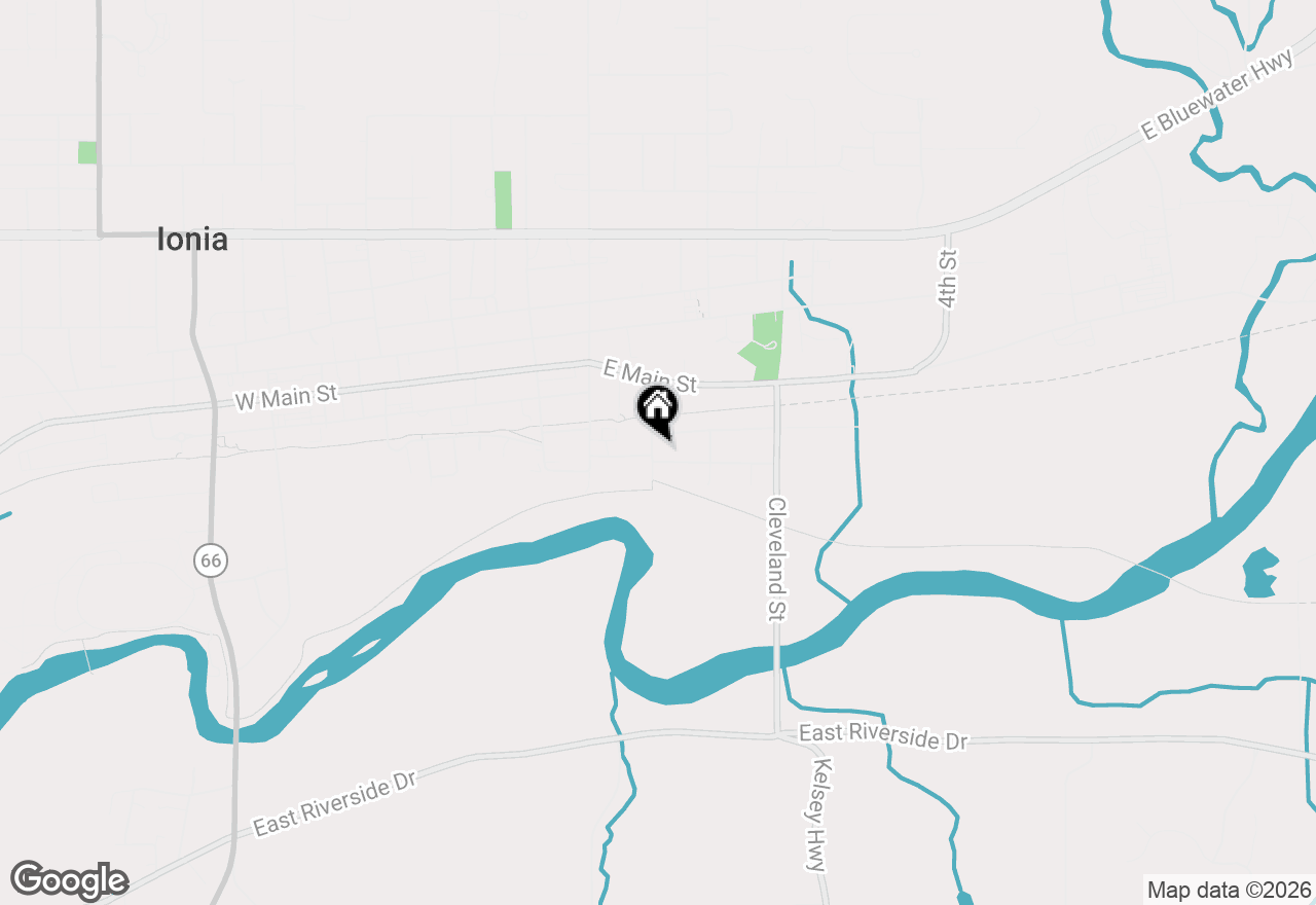 Map of 216 Mill Street, Ionia, MI 48846