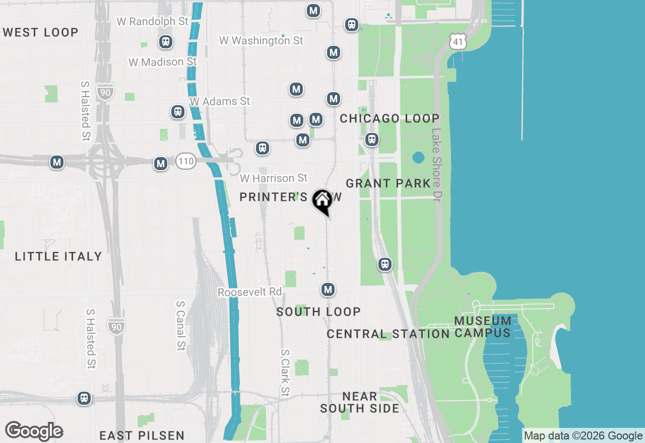 Map of 1 E 8th Street #307, Chicago, IL 60605