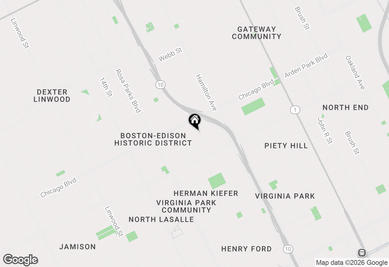 Map of 1441 Longfellow Street, Detroit, MI 48206