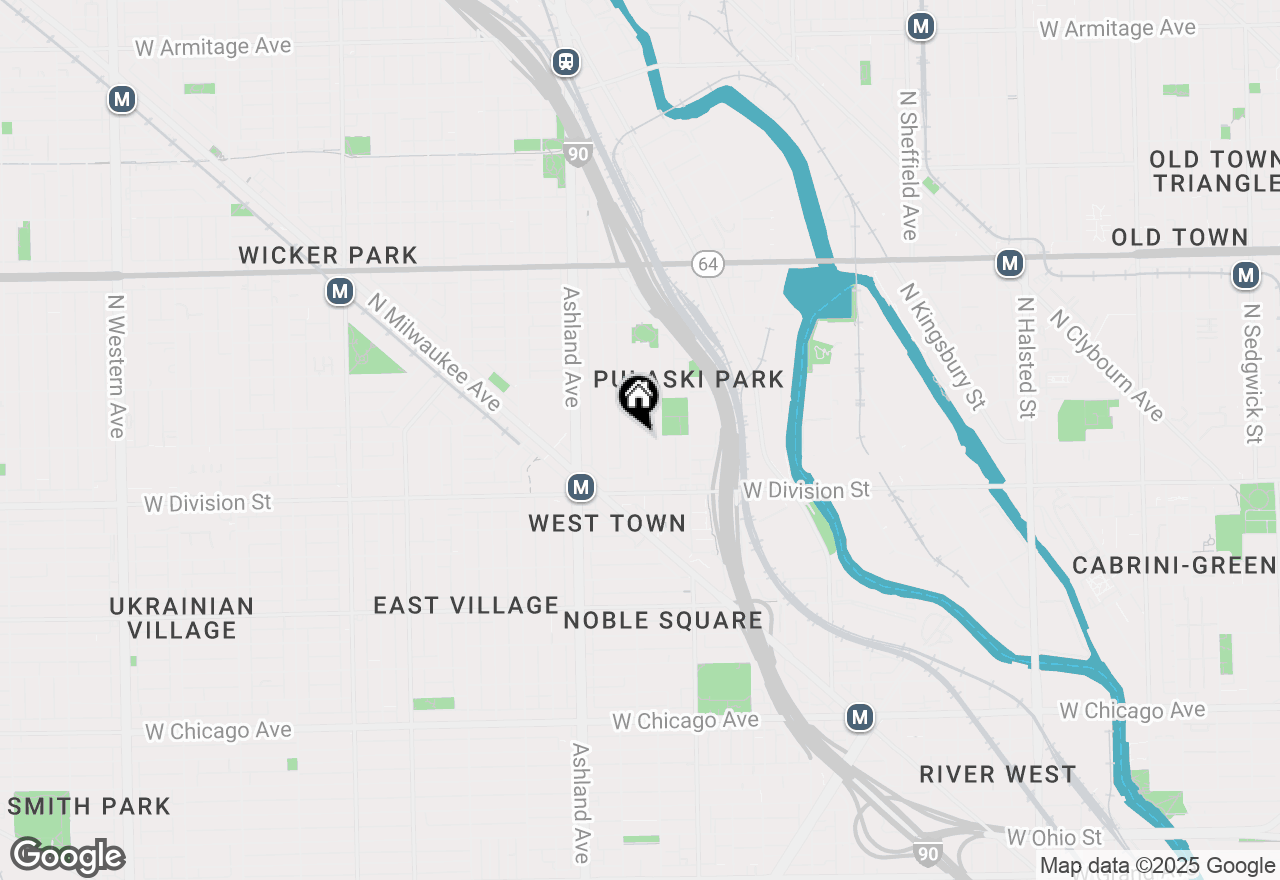 Map of 1257 N Greenview Avenue, Chicago, IL 60622