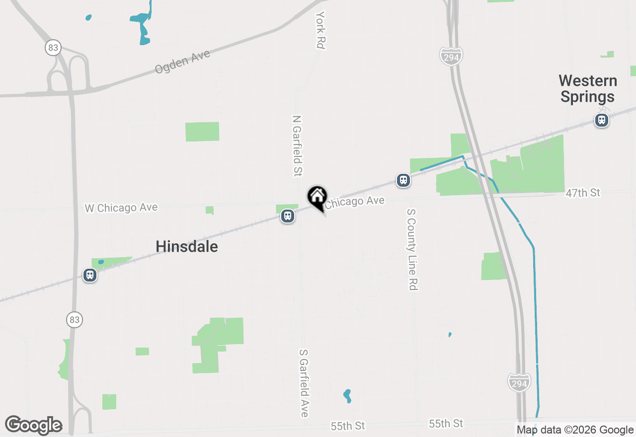 Map of 27 Blaine Street, Hinsdale, IL 60521