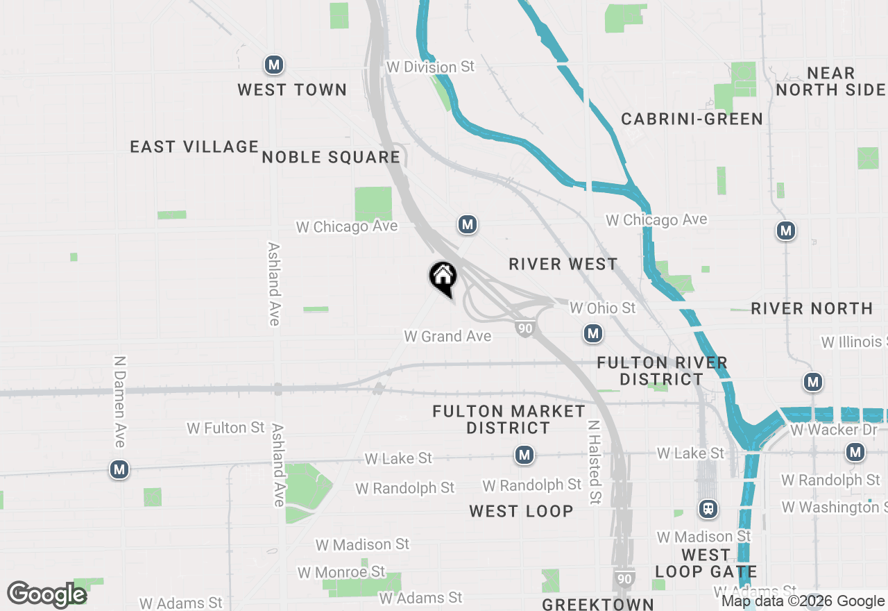 Map of 1156 W Ohio Street #2E, Chicago, IL 60642