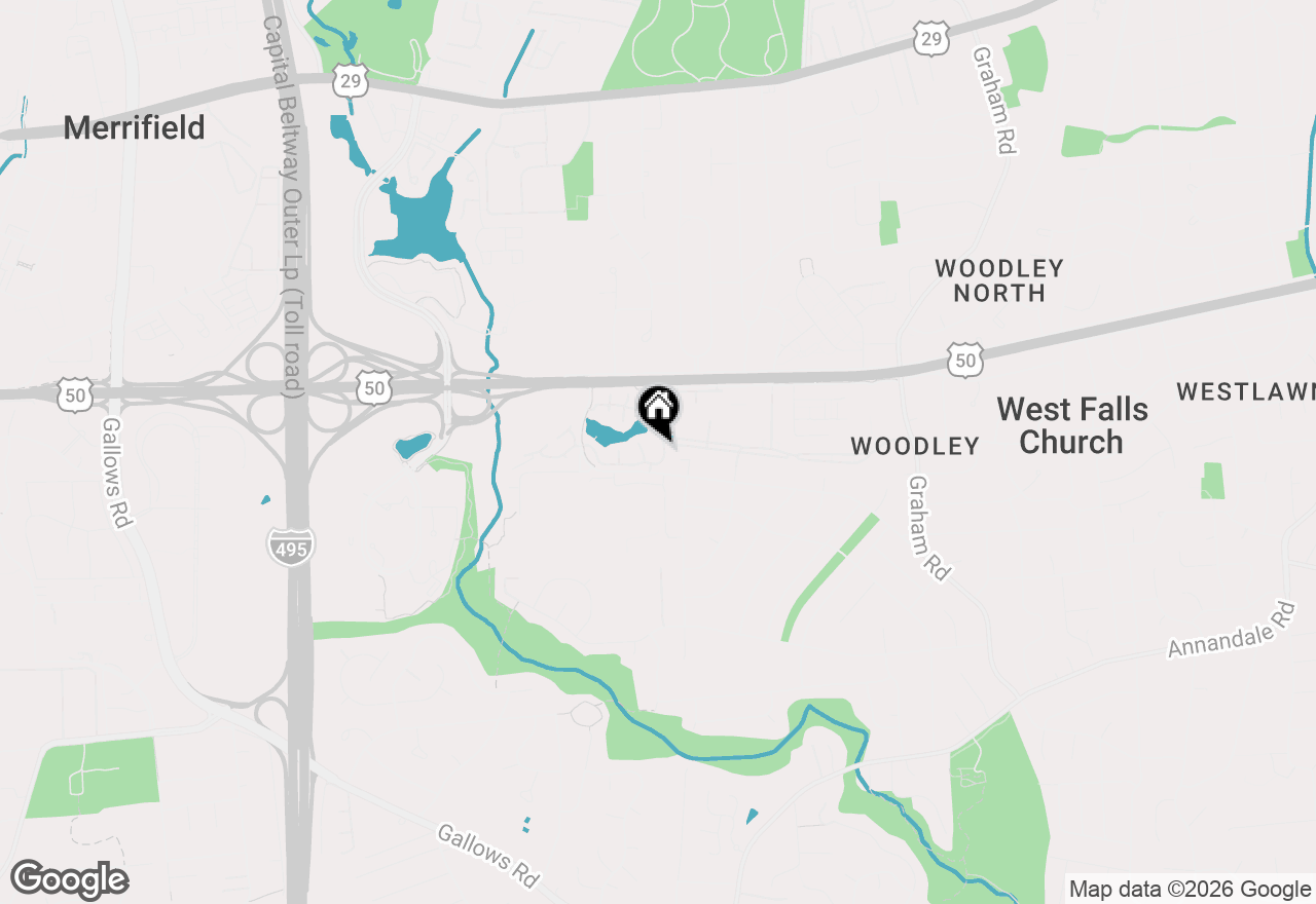 Map of 7598 Lakeside Village Drive, Falls Church, VA 22042