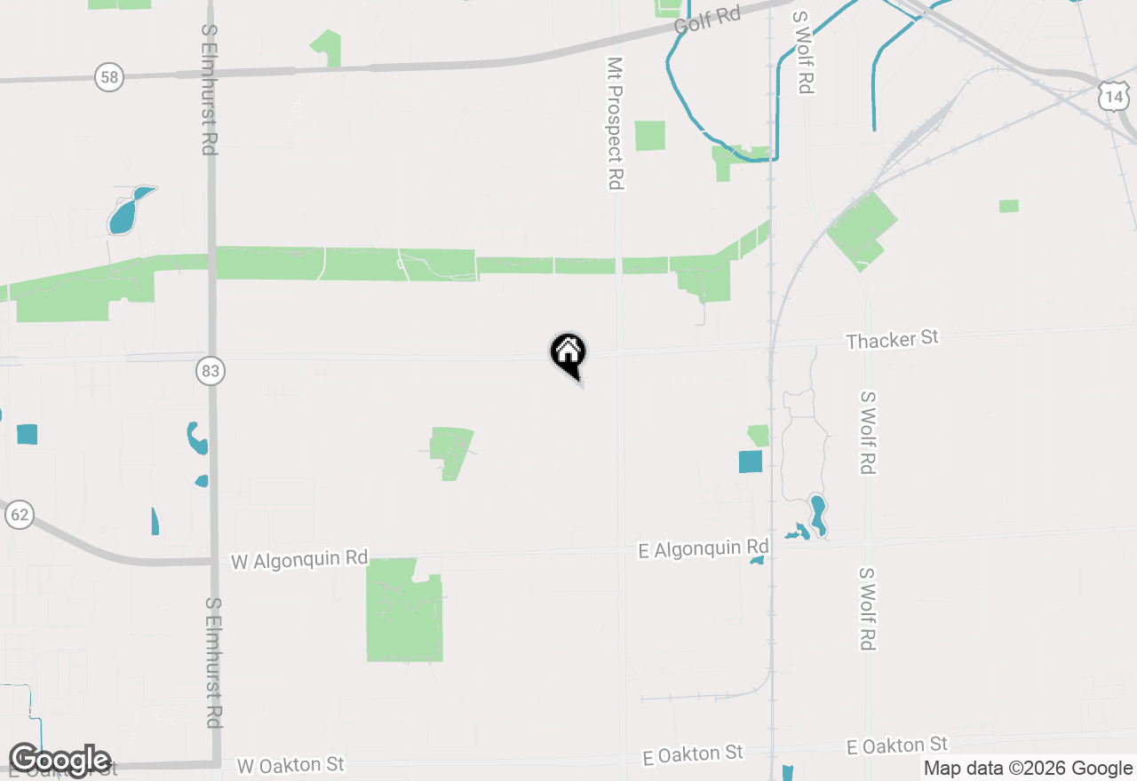 Map of 105 King Lane, Des Plaines, IL 60016