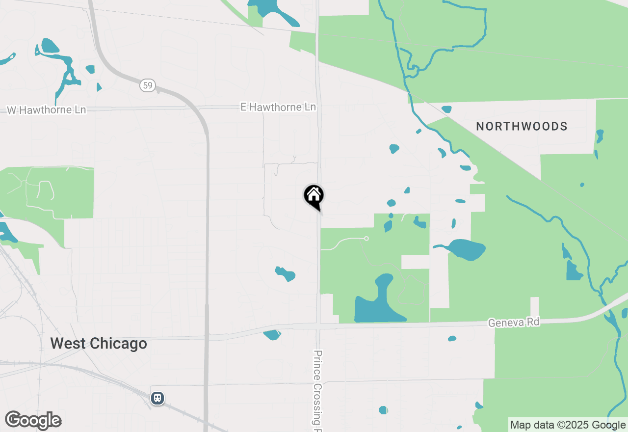 Map of 611 Highgate Court, West Chicago, IL 60185