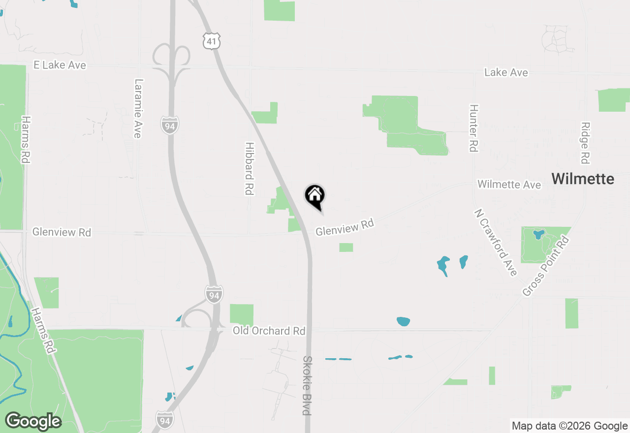 Map of 340 Romona Road, Wilmette, IL 60091