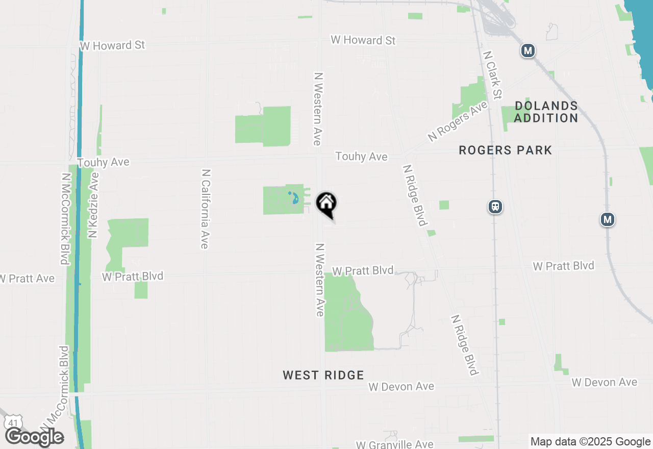 Map of 6957 N Western Avenue #F, Chicago, IL 60645
