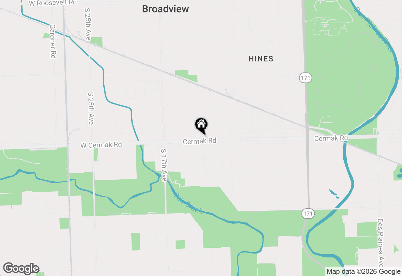 Map of 2939 S 13th Avenue #GS, Broadview, IL 60155