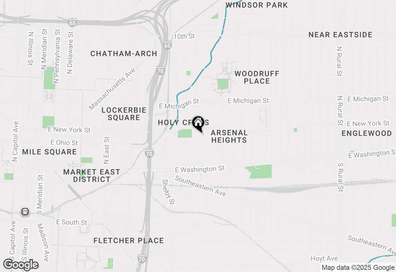 Map of 1308 Marlowe Avenue, Indianapolis, IN 46202