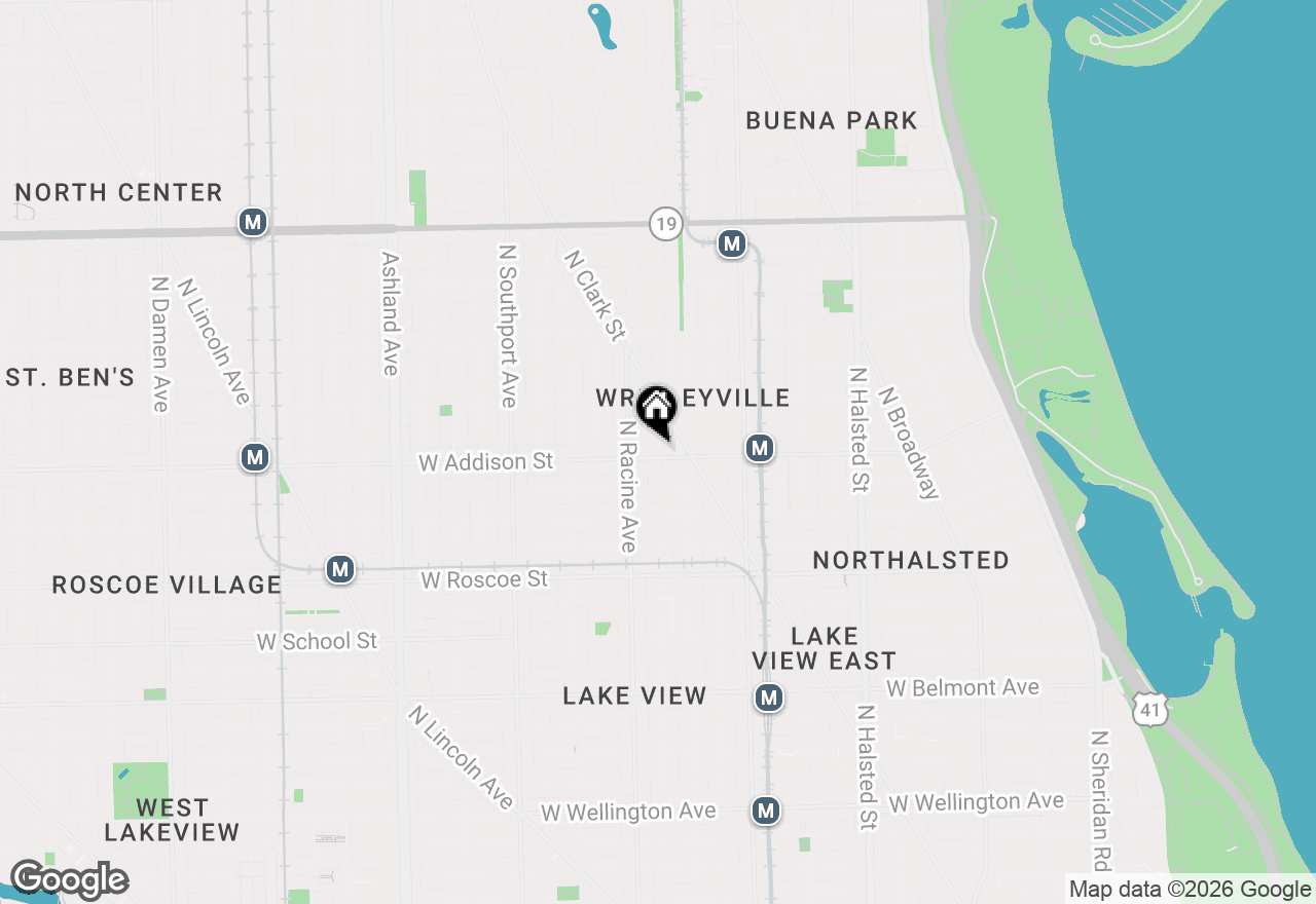 Map of 1124 W Addison Street #2, Chicago, IL 60613