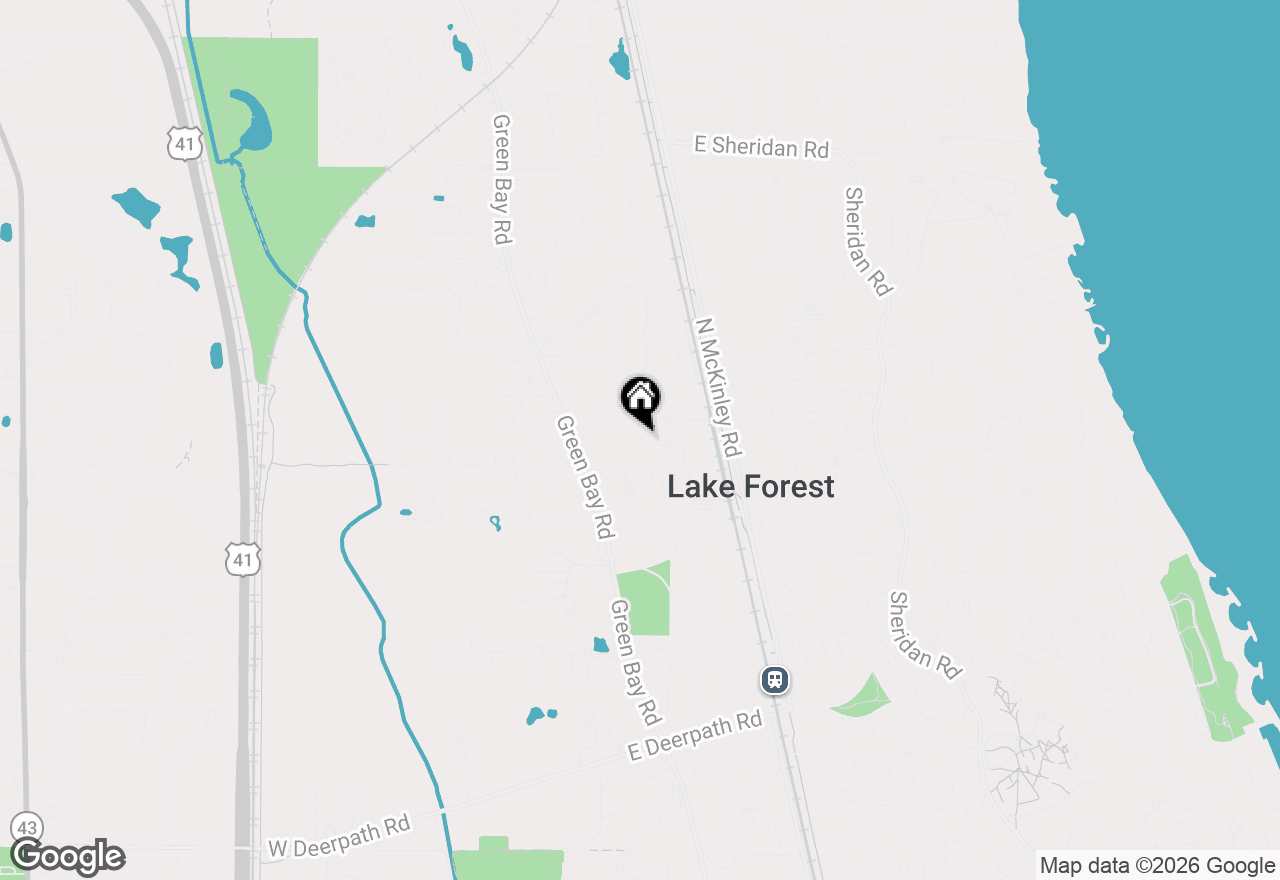 Map of 58 E Laurel Avenue, Lake Forest, IL 60045