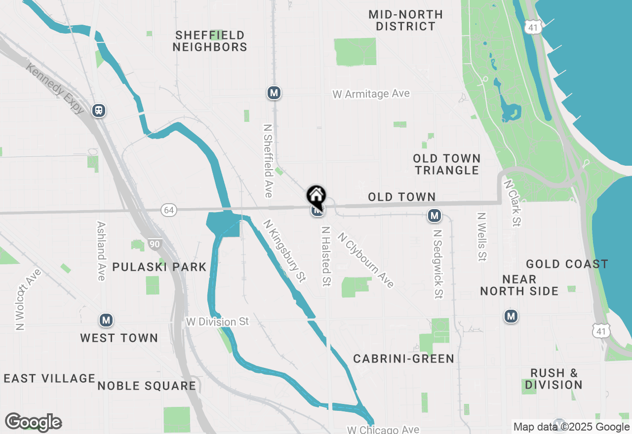 Map of 1586 N Clybourn Avenue, Chicago, IL 60642