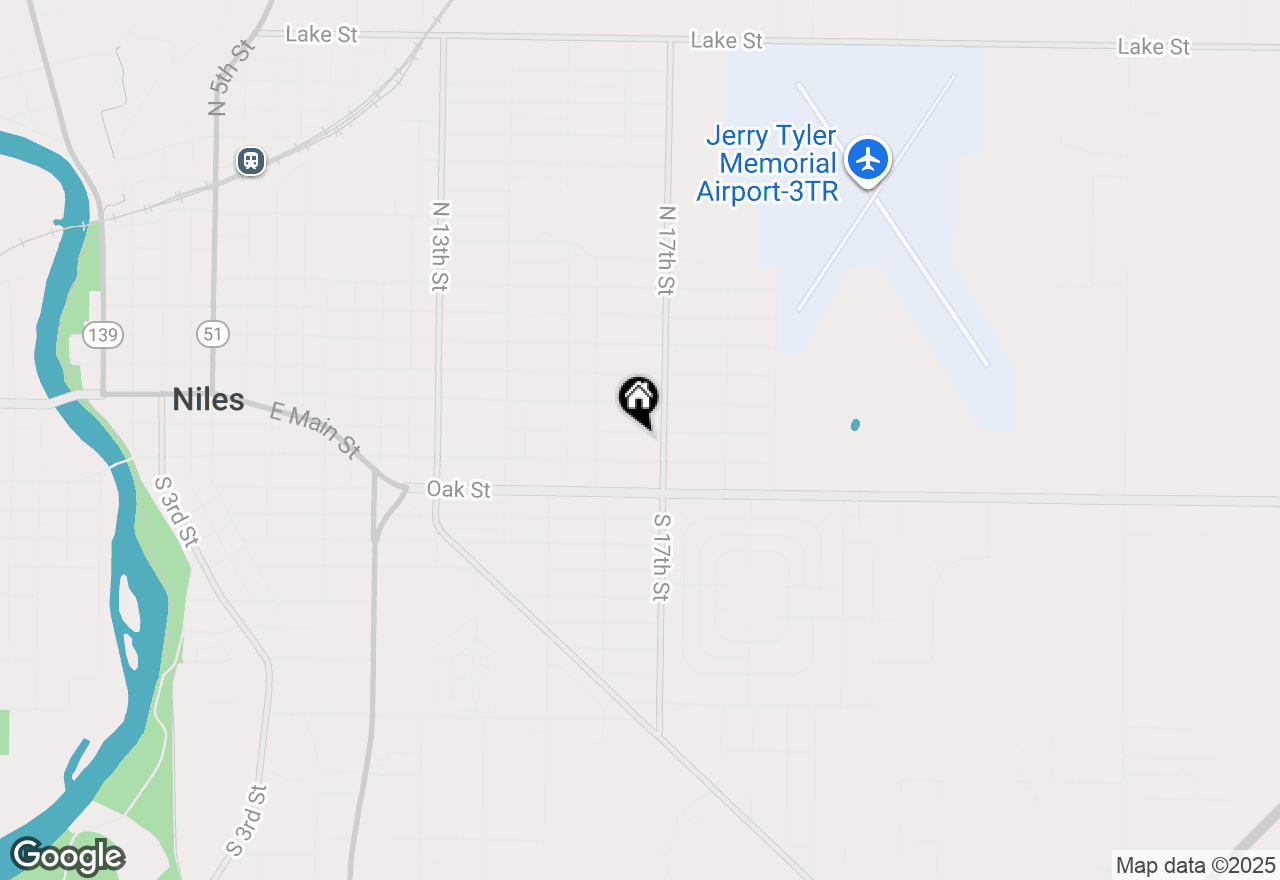 Map of 1642 Cedar Street, Niles, MI 49120