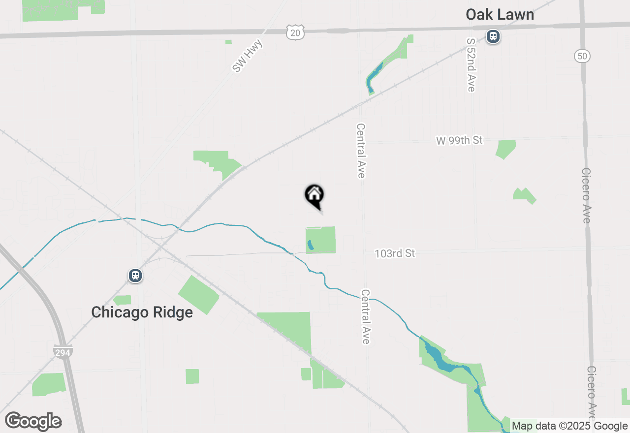 Map of 5733 W 101st Place, Oak Lawn, IL 60453