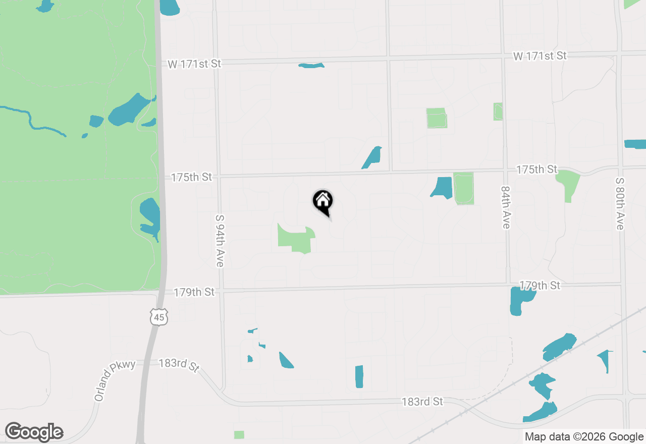 Map of 17624 Rosewood Lane, Tinley Park, IL 60487