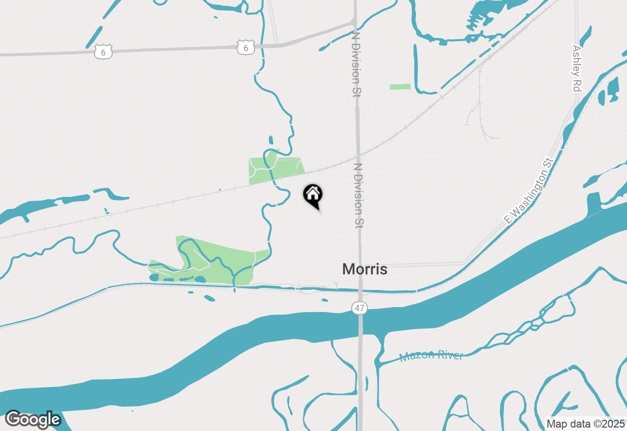 Map of 215 W North Street, Morris, IL 60450