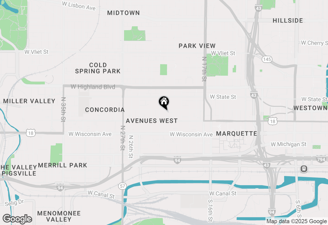 Map of 845 N 22nd St, Milwaukee, WI 53233