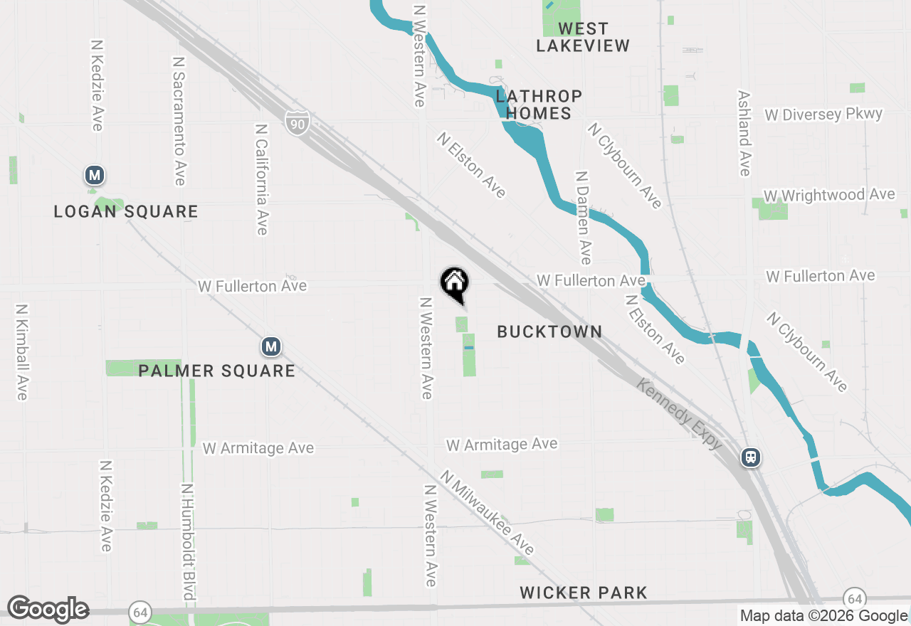 Map of 2316 W Belden Avenue #3, Chicago, IL 60647