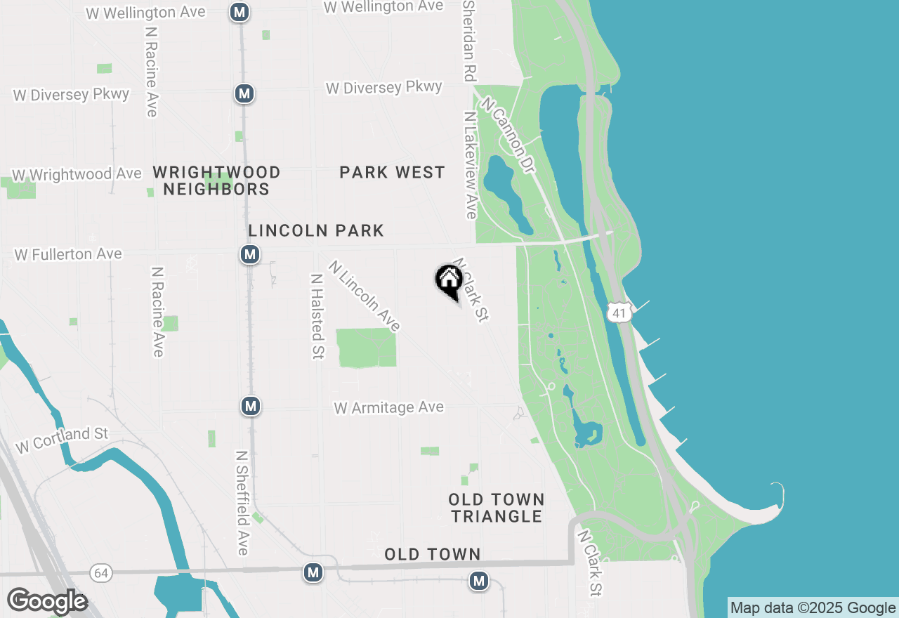 Map of 429 W Grant Place #D, Chicago, IL 60614