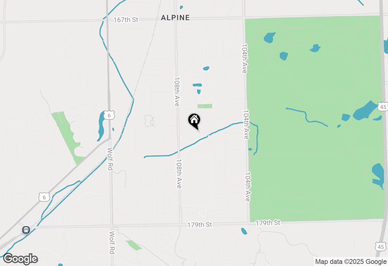 Map of 10728 Millers Way, Orland Park, IL 60467