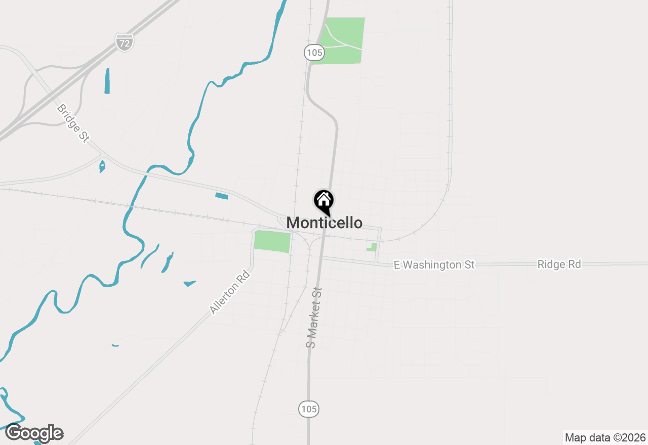 Map of 21 Meadow Drive, Monticello, IL 61856