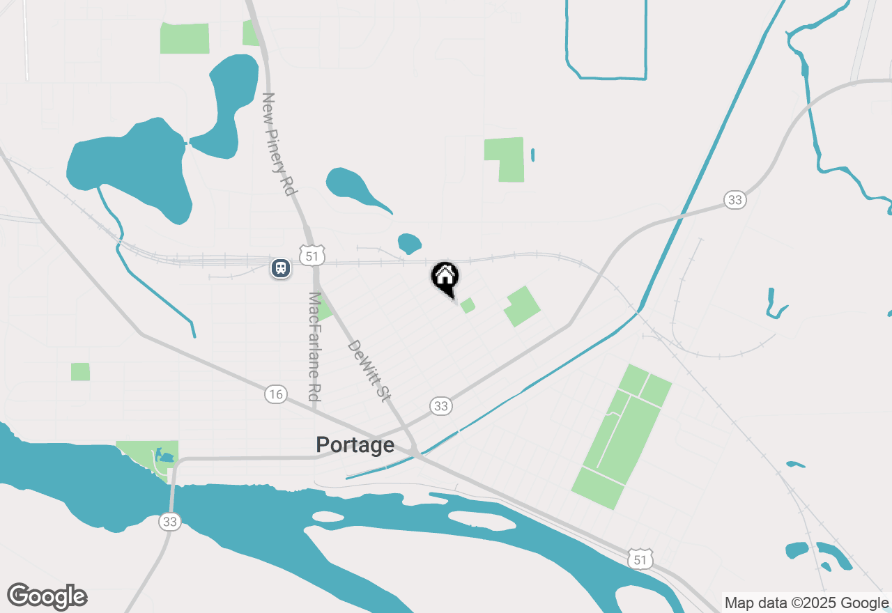 Map of 321 E Carroll Street, Portage, WI 53901