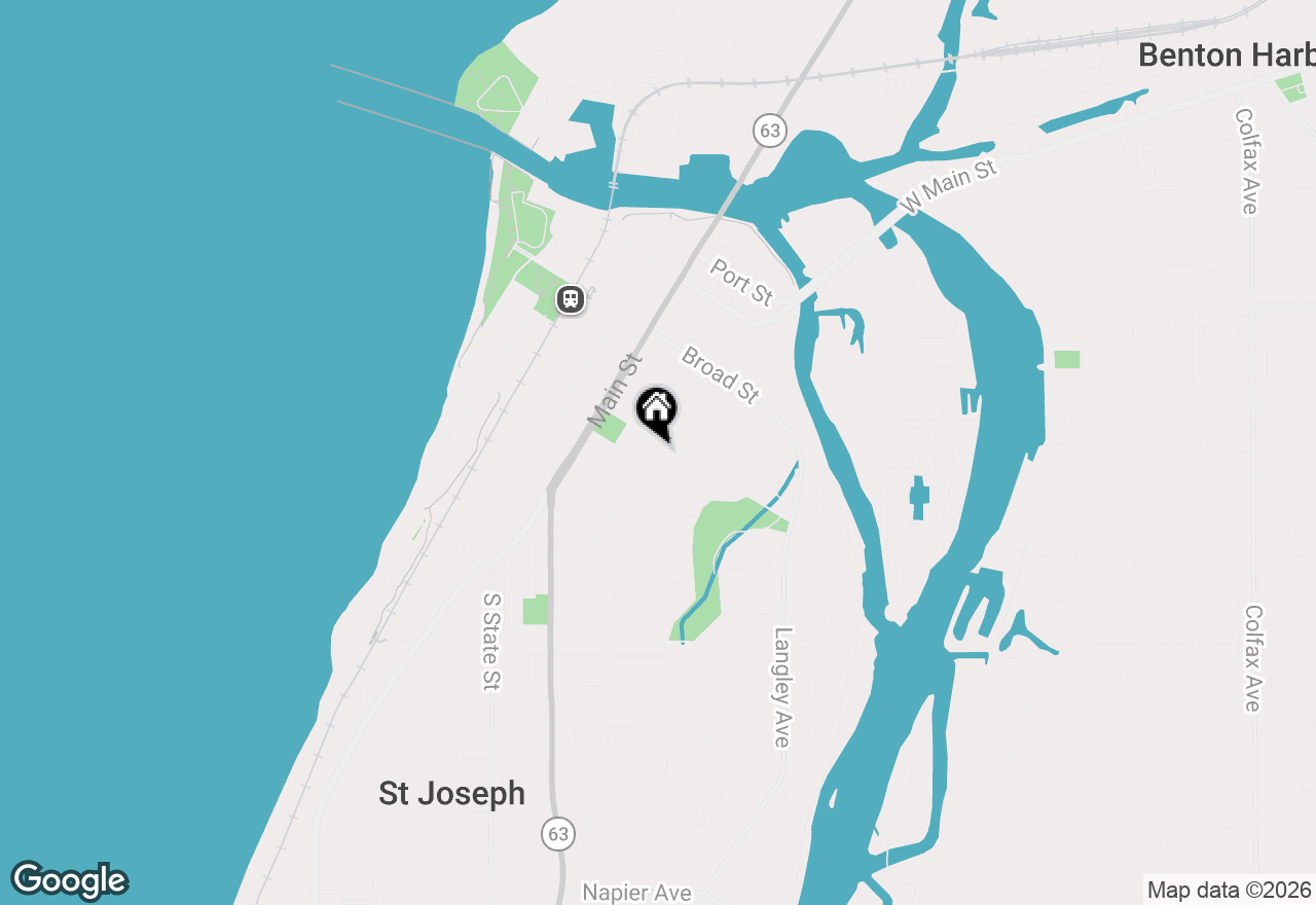 Map of 1019 Pearl Street, St. Joseph, MI 49085