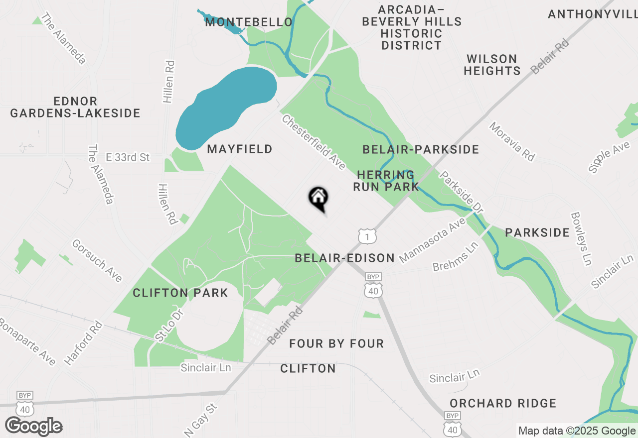 Map of 3402 Parklawn Avenue, Baltimore, MD 21213