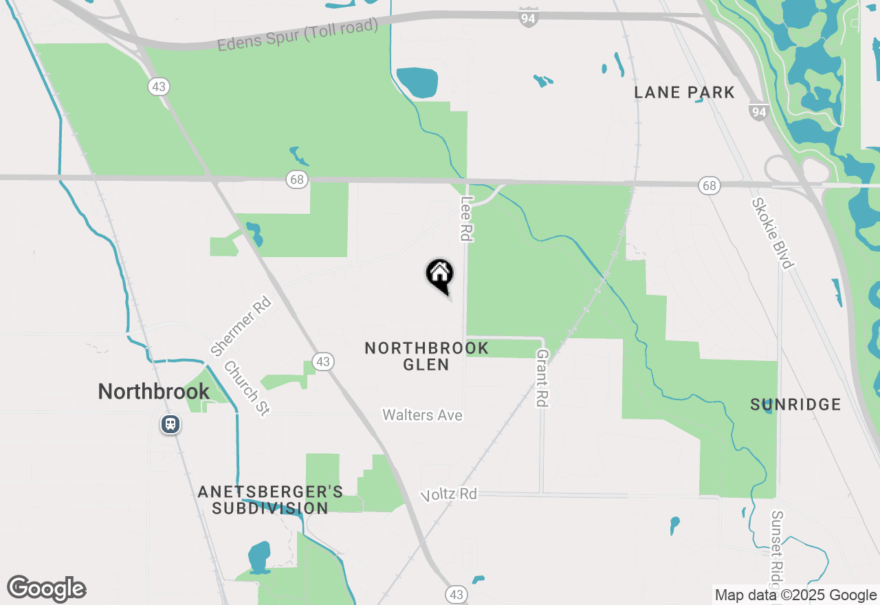 Map of 1233 Eastwood Lane, Northbrook, IL 60062