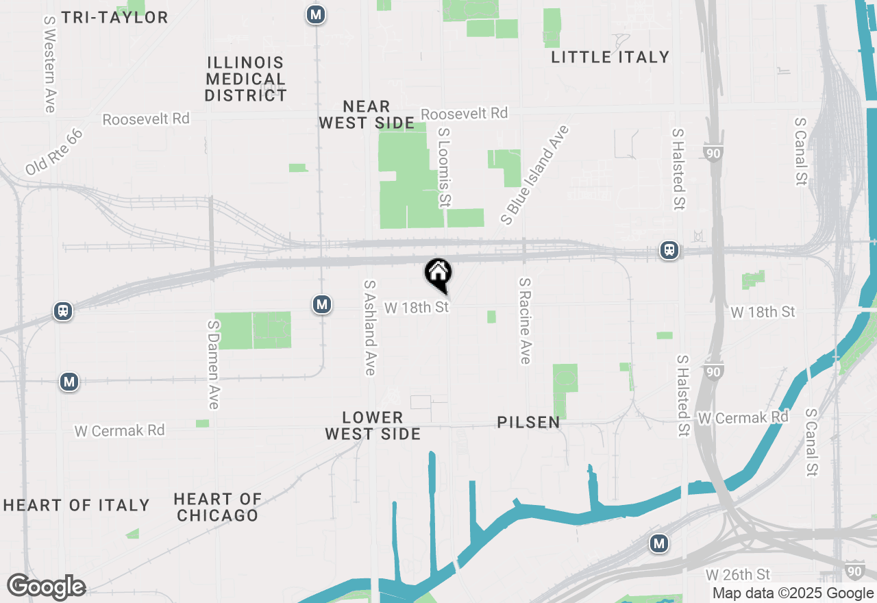 Map of 1412 W 18th Street #2, Chicago, IL 60608